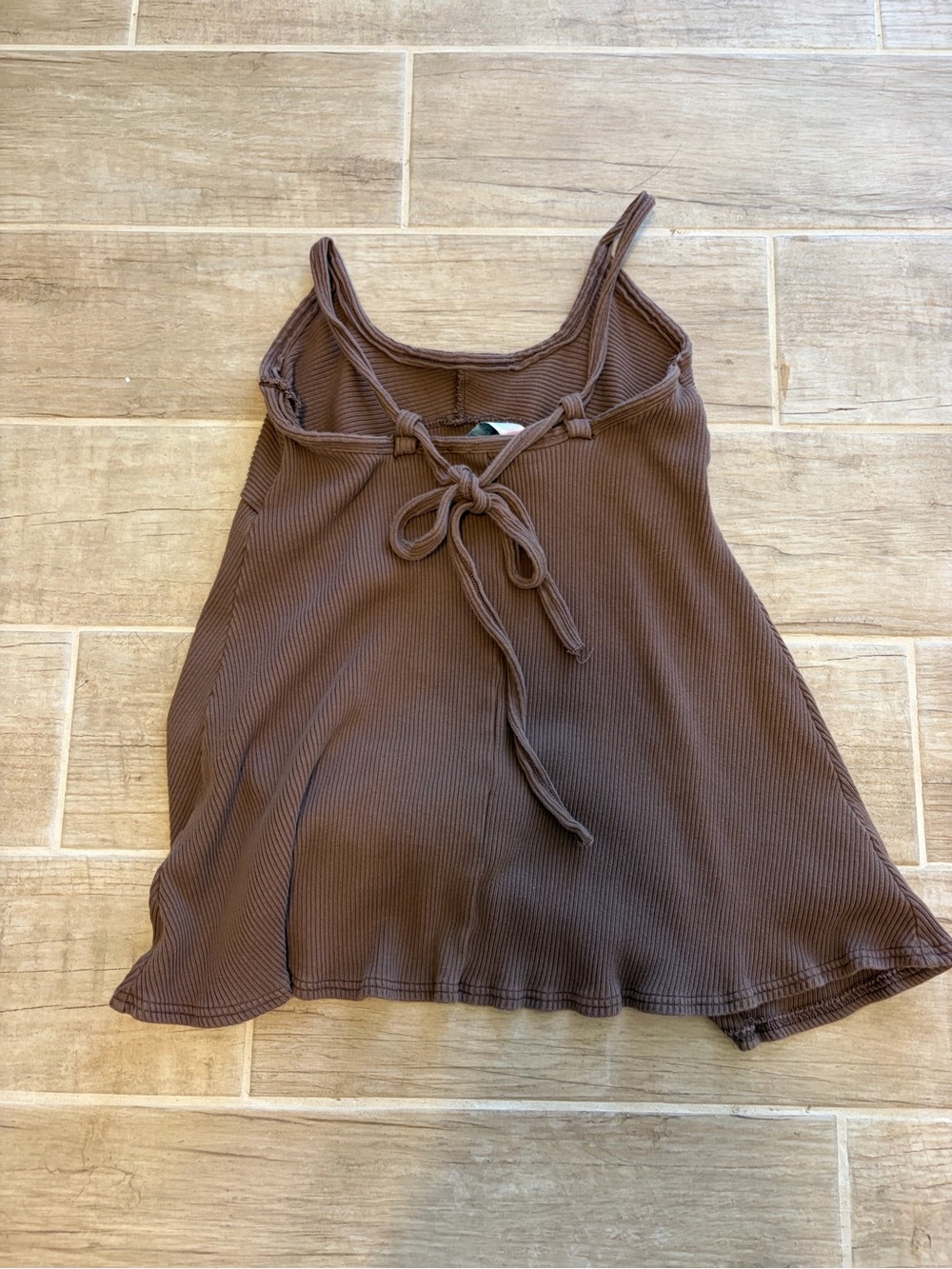 Free People Brown Ribbed Knit Cami Slip - Picture 2 of 3
